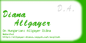 diana allgayer business card